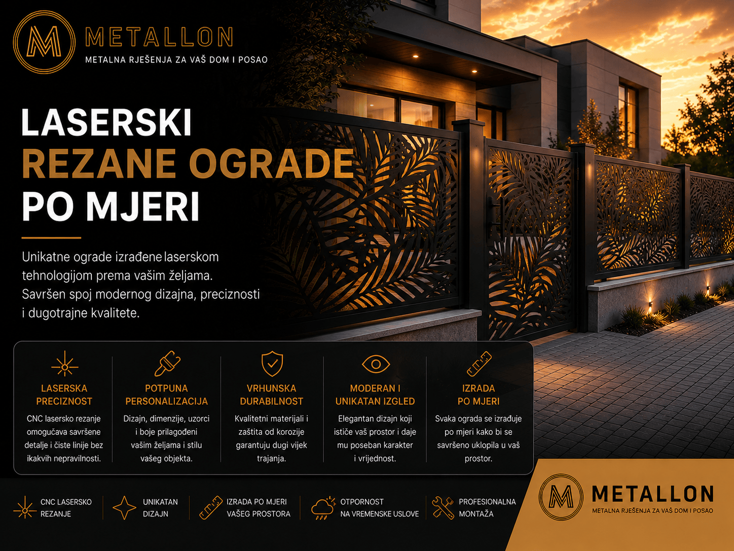 laserski rezane ograde